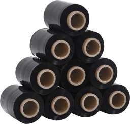Folie stretch 10 szt. Czarne 23 m 10 cm x 300 m
