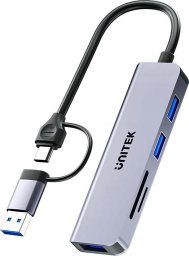 Unitek Hub 5w1 USB-A/C 5 Gbps z czytnikiem kart SD i micro SD