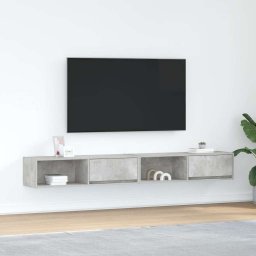 vidaXL Szafki RTV 2 szt. Beton Szary 100x31x25,5 cm Drewno klejone
