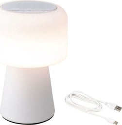 Lampa LED z głośnikiem Bluetooth i bezprzewodową ładowarką Lumineo 894417 Biały 22,5 cm Wielokrotnego ładowania