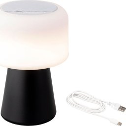 Lampa LED z głośnikiem Bluetooth i bezprzewodową ładowarką Lumineo 894415 Czarny 22,5 cm Wielokrotnego ładowania