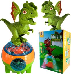 DINOZAUR INTERAKTYWNY POZYTYWKA LAMPKA EFEKTY ŚWIETLNE I DŹWIĘKOWE ZABAWKA