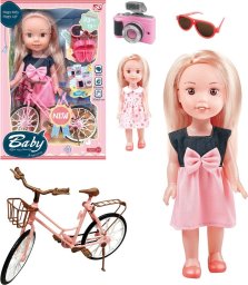 LALKA DZIEWCZYNKA Z ROWEREM 1SZT