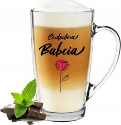 Kubek szklany 400ml "Cudowna Babcia" na zimne i ciepłe napoje
