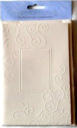 Teka Karty tłoczone + koperty ornament creme 03 5szt