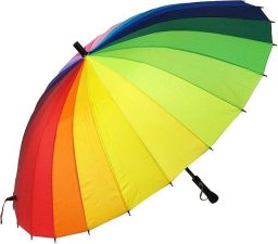 Parasol ręcznie rozkładany tęczowy