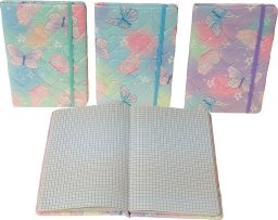 Notes z gumką Motyle MIX