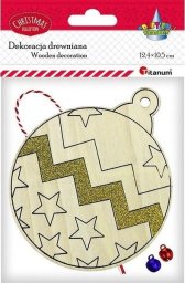 Zawieszka drewniana bombka 104x126mm