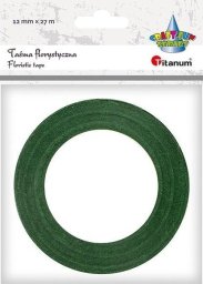 Taśma florystyczna 12mm 27m ciemnozielona