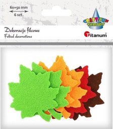 Titanum Filcowe liście klonu 50x60mm 6szt