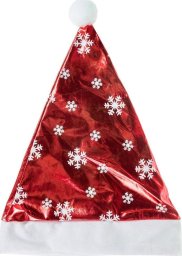 Błyszcząca czapka mikołaja czerwona