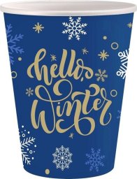 Kubeczki papierowe Hello Winter Blue 250ml 6szt