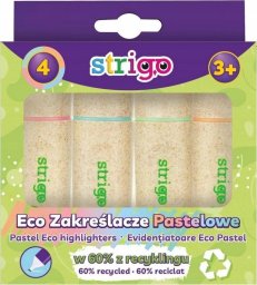 Zakreślacz Eco Hi-text pastel 4szt mix STRIGO