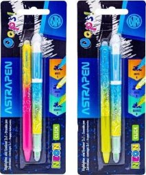 Zakreślacz 2w1 + długopis wymazywalny Neon mix