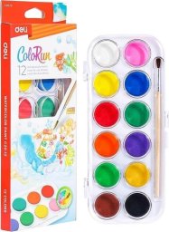 Farby akwarelowe ColoRun 12 kolorów DELI