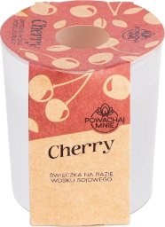 Świeczka sojowa Powąchaj mnie Cherry biały 130ml