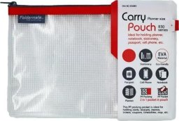 Torebka na zamek 24x17cm Mesh Eva czerwona