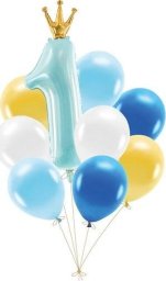 Zestaw balonów Roczek niebieski 9szt