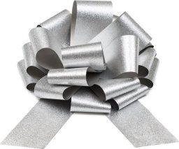 Kokarda dekoracyjna DIY srebrny 30cm