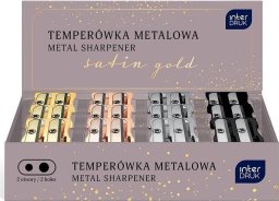 Temperówka podwójna metal Satin Gold (24szt)