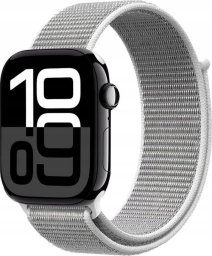 Pasek sportowy Crong Nylon do Apple Watch 44/45/46/49 mm Silver Grey - Gwarancja bezpieczeństwa. Proste raty. Bezpłatna wysyłka od 170 zł.