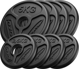 Marbo Sport Zestaw obciążeń żeliwnych olimpijskich 30 kg / 4 x 5 kg + 4 x 2,5 kg -