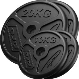 Marbo Sport Zestaw obciążeń żeliwnych olimpijskich 60 kg / 2 x 20 kg + 2 x 10 kg MW-2x20KG_2x10KG-OLI -