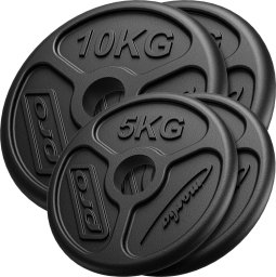 Marbo Sport Zestaw obciążeń żeliwnych olimpijskich 30 kg / 2 x 10 kg + 2 x 5 kg -