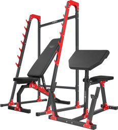 Zestaw MH10 | Ławka dwustronna + stojaki wielopoziomowe + modlitewnik - Marbo Sport