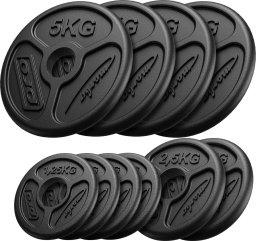 Marbo Sport Zestaw obciążeń żeliwnych olimpijskich 30 kg / 4 x 5 kg + 2 x 2,5 kg + 4 x 1,25 kg -