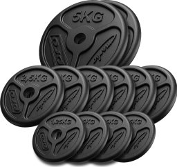 Marbo Sport Zestaw obciążeń żeliwnych slim 30 kg / 4 x 1,25 kg, 6 x 2,5 kg, 2 x 5 kg -