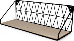 SHELF+ DIAMOND 400X120X130 MM OAK/BLACK