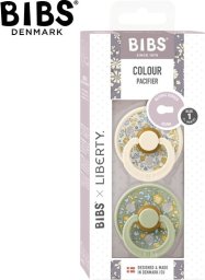 Bibs BIBS LIBERTY COLOUR 2-PACK ELOISE SAGE S Smoczek uspokajający kauczuk Hevea