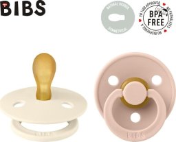 Bibs BIBS COLOUR SYMMETRICAL 2-PACK IVORY & BLUSH S Smoczek Symetryczny kauczuk Hevea