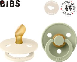 BIBS COLOUR ANATOMICAL 2-PACK IVORY & SAGE S Smoczek ortodontyczny kauczuk Hevea