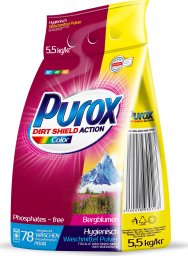 Purox Color - Proszek do prania kolorowych ubrań, 78 prań - 5,5 kg