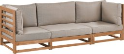Beliani Sofa trzyosobowa TRANI Certyfikowane drewno akacjowe Jasne drewno