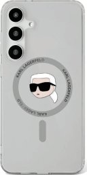 Etui Karl Lagerfeld Button Karl Head      Printed Logo MagSafe Samsung Galaxy S25 czarny