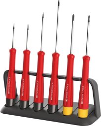Zestaw wkrętaków dla elektroników w uchwycie 6-cz płaskie PH PB Swiss Tools