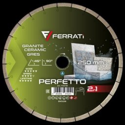 FERRATI TARCZA DIAMENTOWA TNĄCA PERFETTO  250 MM x 25,4 MM 2in1