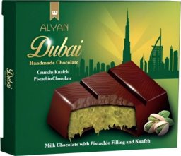 Dubai Chocolate Crunchy Pistachio Kunafa, dubajska czekolada z pistacjami i ciastem kataifi 100g - Alyan