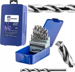 Komplet wierteł do stali i żeliwa NWKa M-25, 1,0-13,0 mm, szlifowane, HSS (25 szt.)
