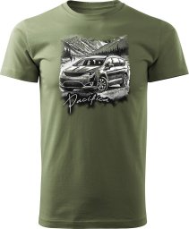 Koszulka samochodowa z samochodem Chrysler Pacifica męska khaki REGULAR XXL