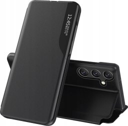 Eco Leather View Case etui do Samsung Galaxy S25+ z klapką podstawka - czarne