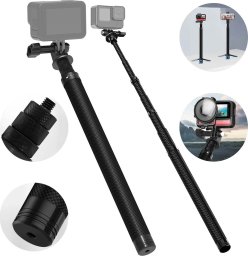 Selfie stick z włókna węglowego o długości 1,16m Telesin