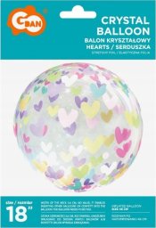 GoDan Balon 18" kryształowy serduszka KR-18TS 47391