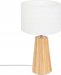 Lampa stołowa Atmosphera Lampka nocna ADONA na drewnianej nodze, wys. 53 cm