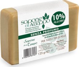 Mydło z Aleppo - Liść Laurowy 10% Bezzapachowy 125 gr -  SAPONE DI UN TEMPO