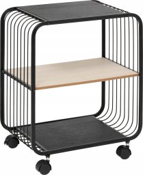 5five Półka mobilna NOIR, 2-poziomowa, metalowa, 43,3 x 28 x 53 cm