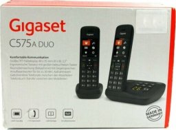 Gigaset C575A Duo, analogue telephone (Kolor: CZARNY, answering machine)